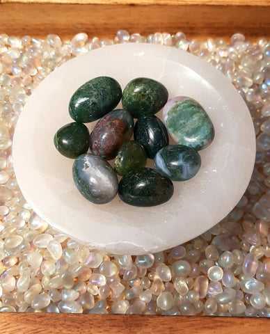 Moss Agate Tumble