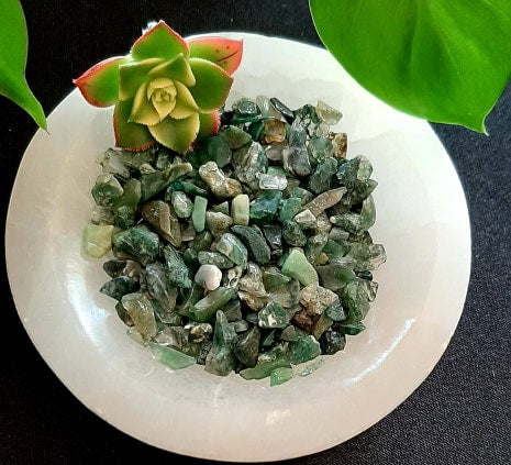 Green Moss Agate Chips